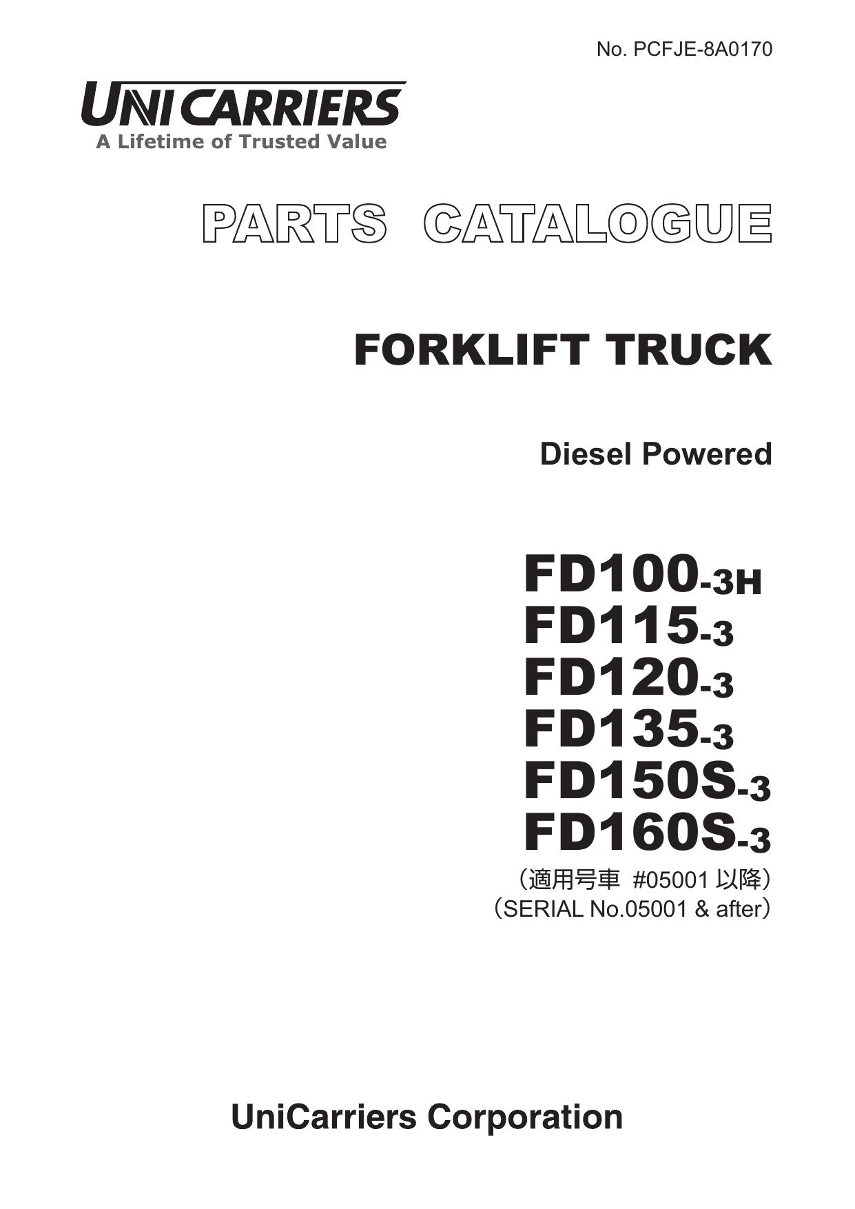 TCM PARTS CATALOGUE FD160S-3
